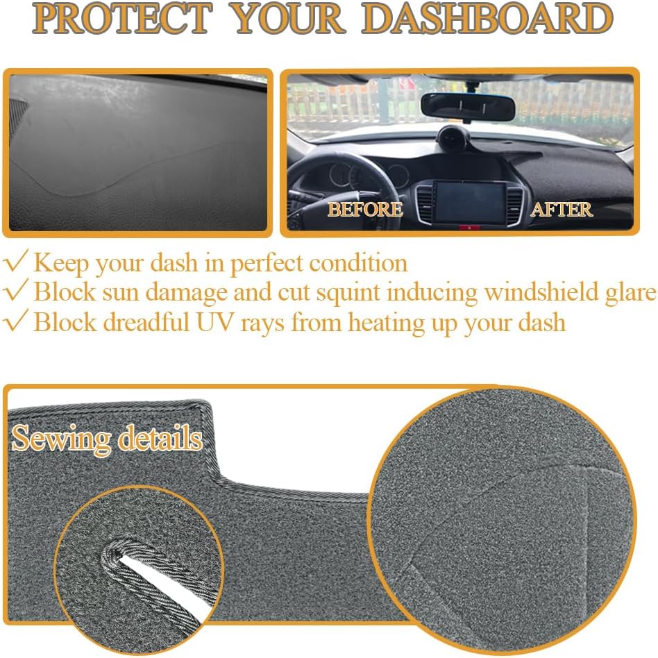 Yiz Dash Cover Mat Pad Fit for Toyota Camry | Custom Dashboard Cover Pad Carpet Protector - Image 5