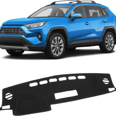 KUST Black Dash Cover Mat for Toyota RAV4 2013-2018 Left Hand Driving Non-Slip Center Console Dashboard Cover Interior for Toyota RAV4 Accessories Custom Fit Dash Mat Sunshade Windshield Glare